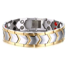 Здоровый Магнитный терапия био браслет мужские ювелирные изделия Новая мода Энергетический Магнит браслеты и браслеты