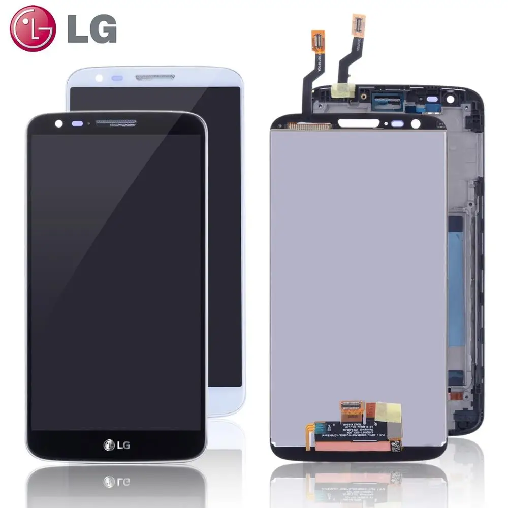

Original Display For LG G2 LCD Touch Screen Digitizer with Frame D800 D801 D802 D805 D803 VS980 F320 LS980 Black White