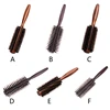 6 Types Straight Twill Hair Comb Natural Boar Bristle Rolling Brush Round Barrel Blowing Curling DIY Hairdressing Styling Tool 6