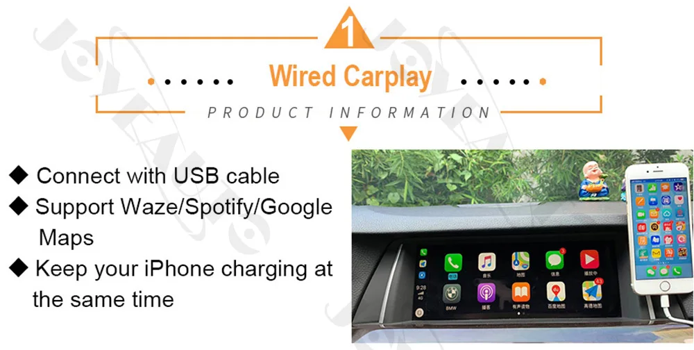 Joyeauto wifi беспроводной Apple Carplay для BMW EVO 1 2 3 4 5 6 7 серии F06 F12 F20 Android зеркало Android автомобильный игровой адаптер