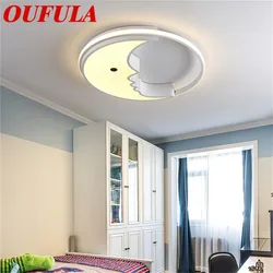 OULALA – plafonnier en forme de lune pour enfants, design moderne, idéal pour la chambre à coucher ou la maternelle 