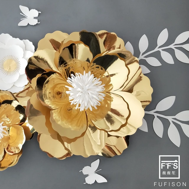 Artificial Flowers Decoration Wall Paper  Paper Flowers Party Decorations  - Wedding - Aliexpress