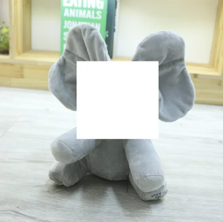 30 см Peek a Boo Elephant Teddy Bear Play Hide Seek прекрасный мультяшный плюшевый детский подарок на день рождения милый Электрический музыкальный медведь плюшевая игрушка - Цвет: 3