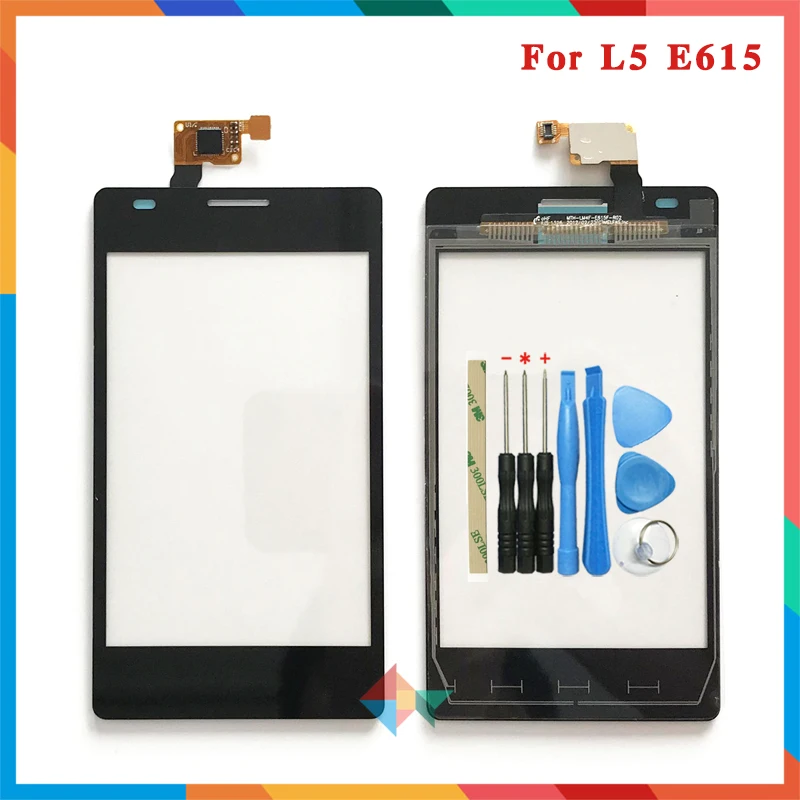 Высокое качество 4," для LG Optimus L5 E610 E612 и Dual E615 сенсорный экран дигитайзер Переднее стекло объектив сенсорная панель