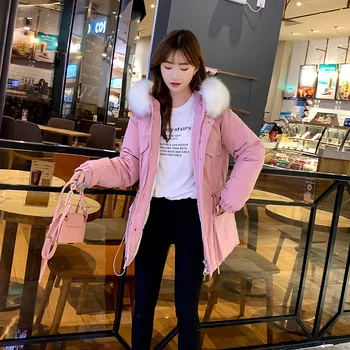 

2020 Womens Winter Jackets Short Solid Color Hooded Cotton Women's Jacket Loose Casual Thick Warm Fashion Women Parka Coat