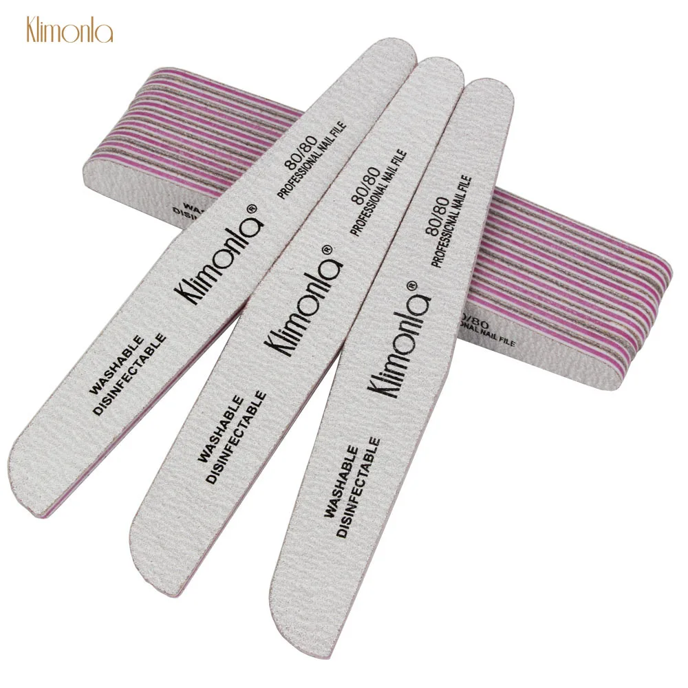 10pcs Professional Double Sided Nail Files Diamond 80 Grit Sanding
