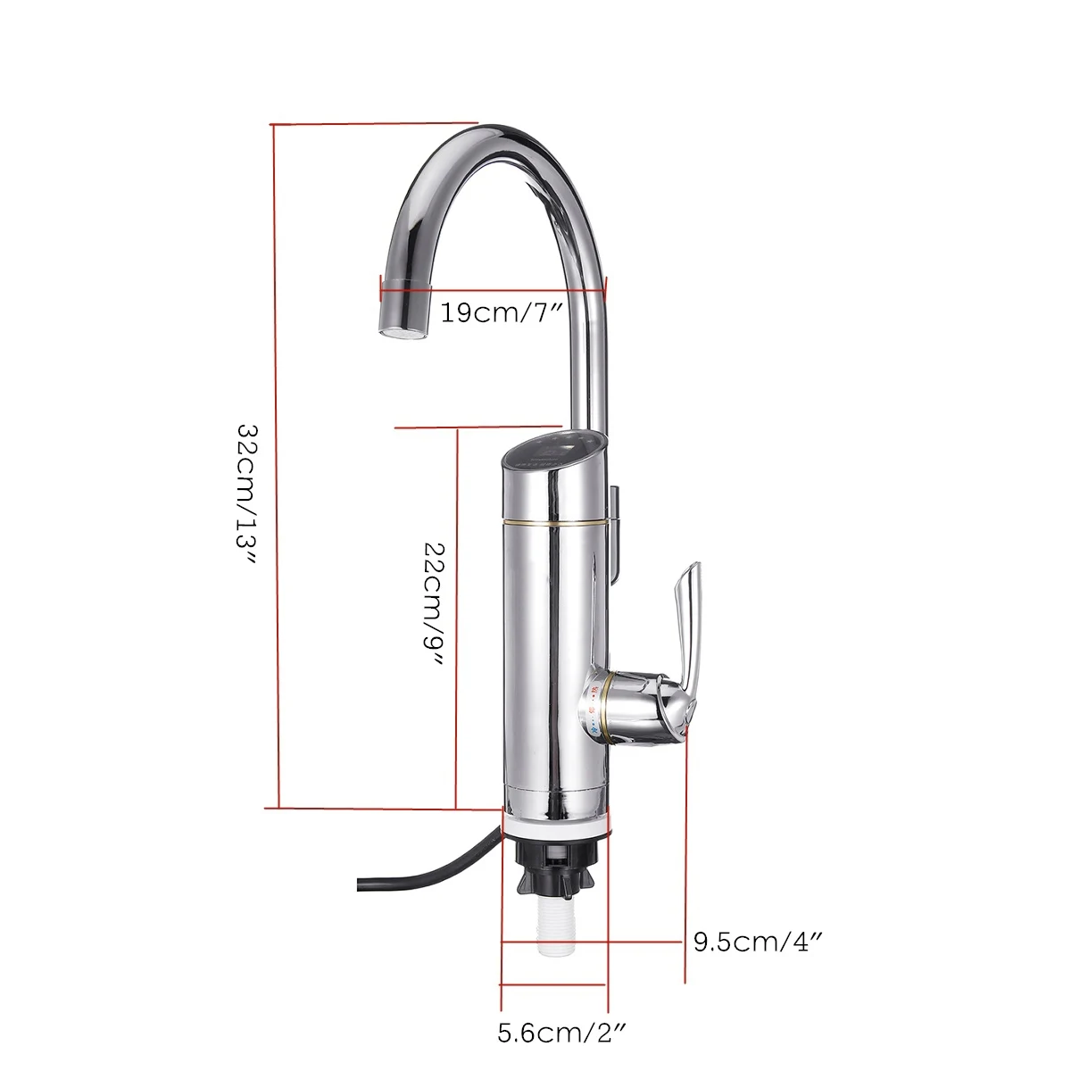 

New Electric-Tap 360 Degrees Bathroom Kitchen Faucet Tankless Instant Hot Water Tap Temperature Display 3000W Faucet Water-Heat