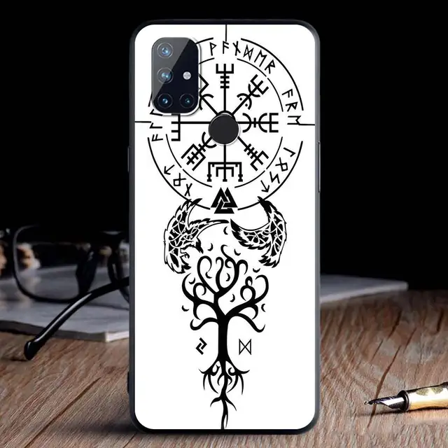 For OnePlus 8 Nord 7Pro Case For One Plus Z N10 5G 8T 7 Pro n100 7T 6T Full Protection Soft Phone Cover Viking Vegvisir Logo Sac B02
