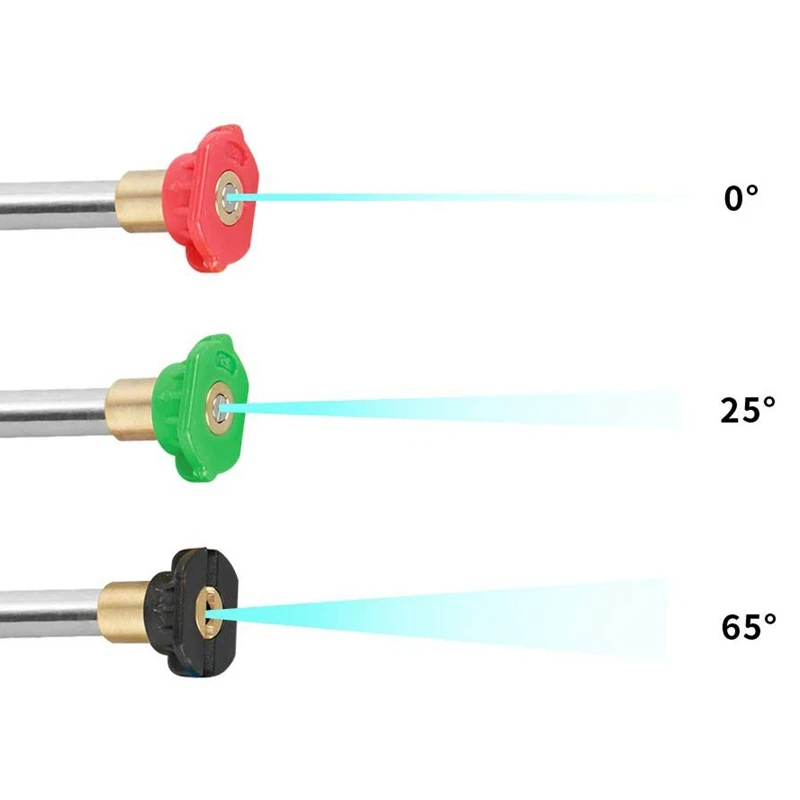 Washer Extension Wand 30 Degree Curved Rod, Pressure Washer Accessories with 1/4 Inch Quick Connector, 13.8 Inch, 4000 PSI, 3 PC