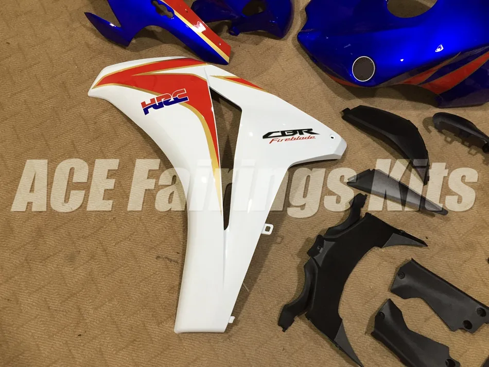 Литья под давлением ABS полные комплекты обтекателей Подходит для Honda CBR1000RR 08-11 2008 2009 2010 2011 CBR1000 тела комплект красного и синего цвета, высокая отключающая способность