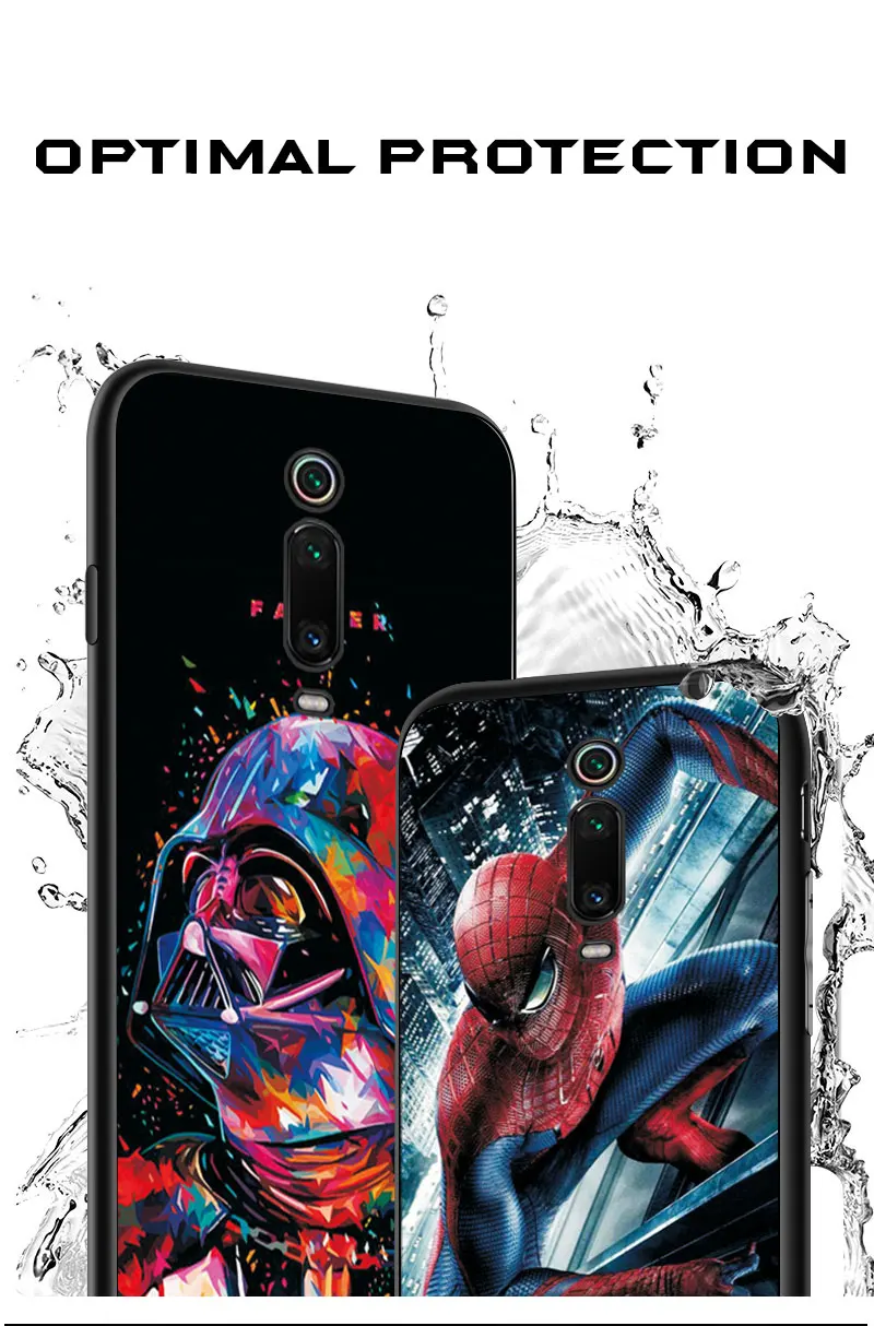 Чехол для Xiaomi mi 9T Pro для Xiaomi mi 8 SE mi 9 SE Marvel Капитан черный чехол ТПУ для Xiaomi mi 5 X M i6X mi A2 mi A1 Pocophone F1