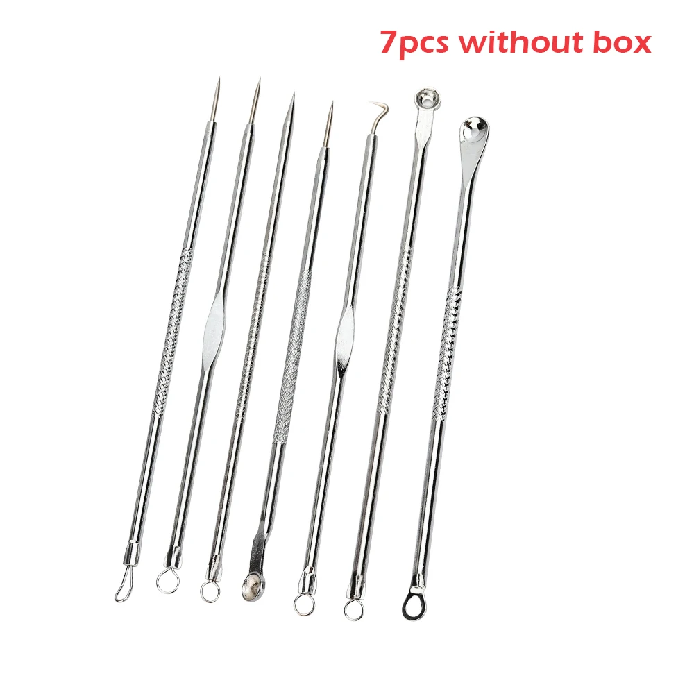 4/7/8pcs/lot Acne Removal Needle Blackhead Blemish Removers Needle For Face Care Facial Cleansing Blackhead Extraction Tool Set