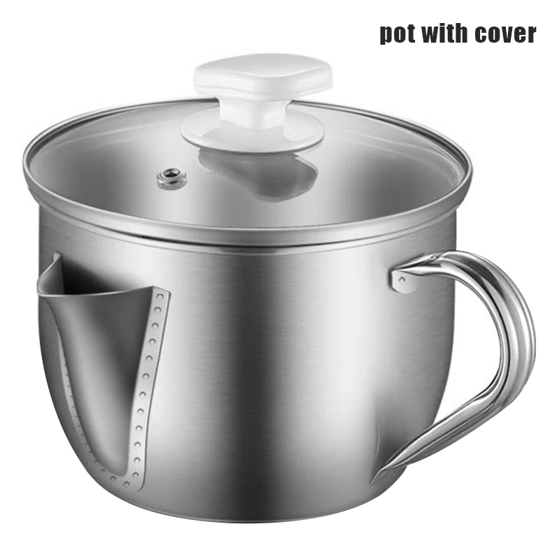 Pot With Cover Масляный фильтр из нержавеющей стали, суповый сепаратор, ситечко, горшок, кухонная посуда, VJ-Drop - Цвет: Pot With Cover