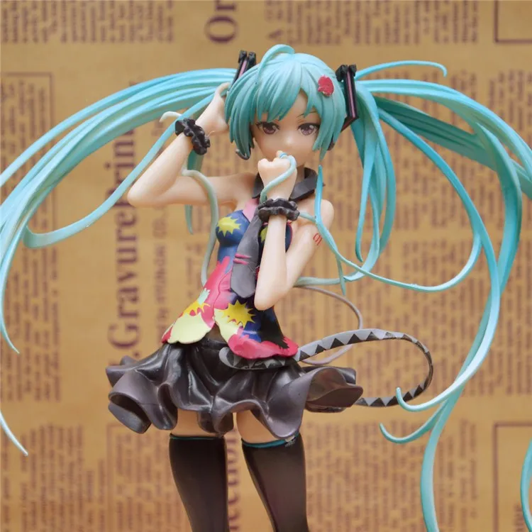 Najtaniej 21cm hatsune miku rysunek powiedz swojemu światu śnieg MIKU anime figurka figurka wyścigi miku sukienka ver lelakaya zabawki modele