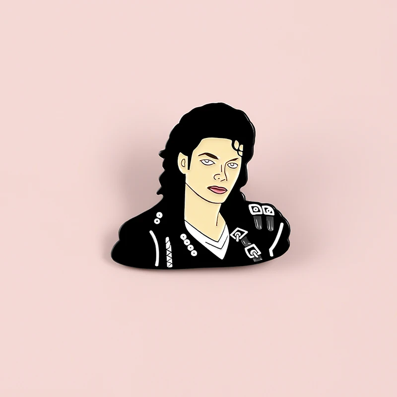 Punk-Pop-Musik Sänger Emaille-Pin Retro-Rock-Musik-Figur Metall-Brosche Rucksack-Anstecknadel Mode-Schmuck Geschenk für Fans und Freunde – Detail 4