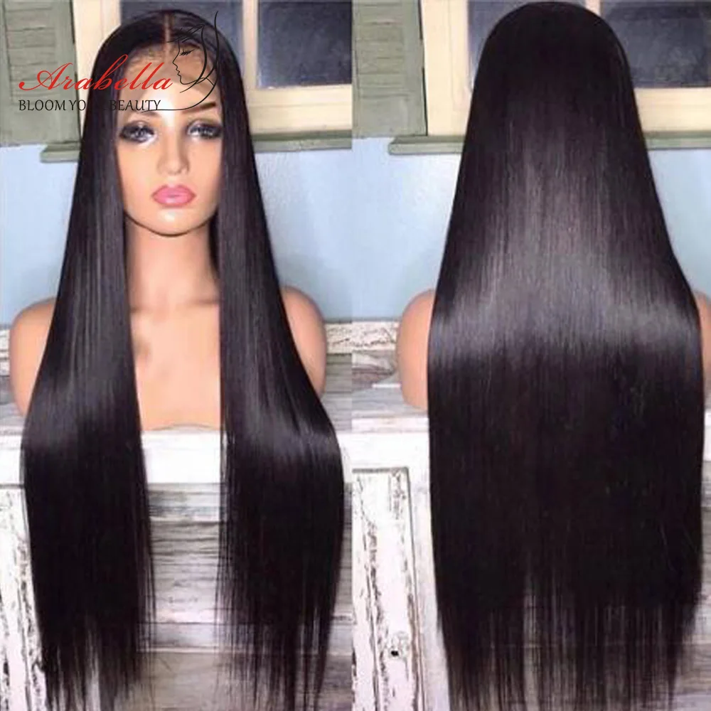 Peruvian Straight Lace Front Remy Hair Wig 180% Density Lace Front Wig Arabella Pre Plcuked 13*4 Lace Front Human Hair Wigs