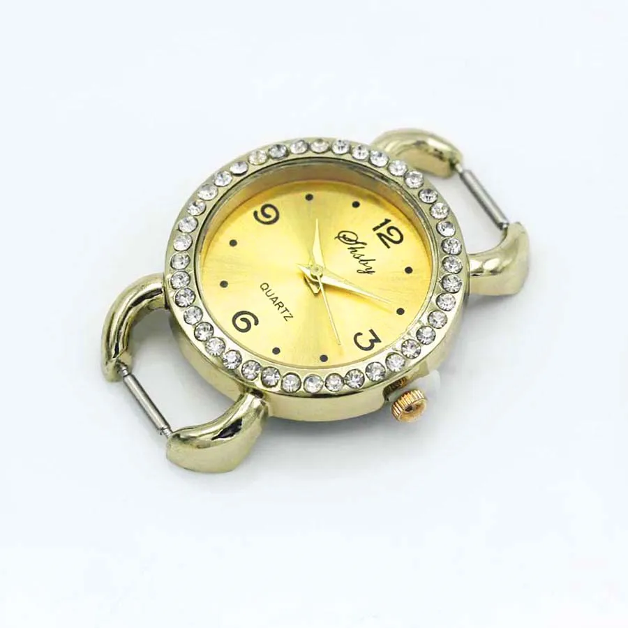 Shsby Diy Personality Gold Silver Rhinestone Watch Header Roman Numerals Circle Watch Table Core Watchband Accessories