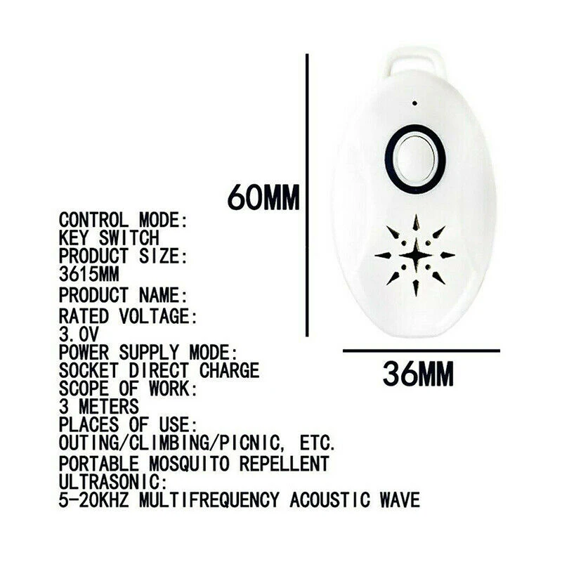 New Ultrasonic Flea Tick Repeller Mini Portable Ultrasonic Pest Reject Mosquito Mouse Killer Portable Ultrasonic Mosquito Killer