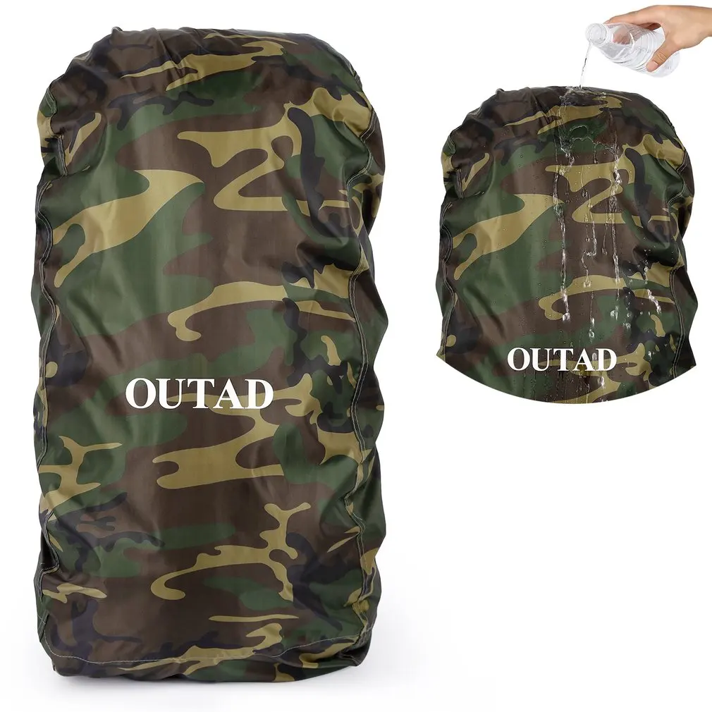 

Outdoor Unisex Waterproof OUTAD Backpack Rain Resistant Cover Durable Hiking Camping Backpack Rucksack Bag For Adult Black