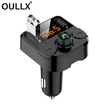 OULLX 2.1A 1A двойной зарядное устройство USB Bluetooth 5,0 автомобильный комплект беспроводной fm-передатчик громкой связи вызов A2DP воспроизведение музыки