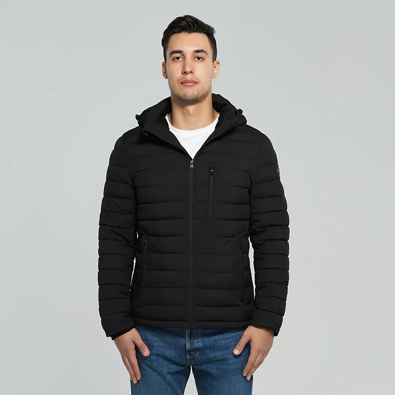 Men Winter Jacket Padded Jacket Hooded Thick Winter Coat Men Bio-based Cotton Fashion Black Jacket Big Size 6XL Russian