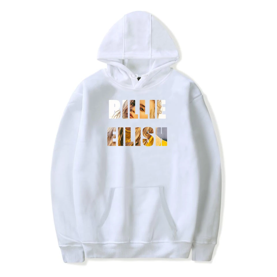 Новинка года; толстовка Billie Eilish с принтом для мальчиков и девочек; толстовка Billie Eilish; одежда в стиле Харадзюку; повседневные толстовки в стиле хип-хоп; толстовки больших размеров