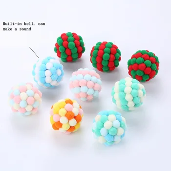 

Cat Toy Plush Ball Cat Educational Toys Cat Dog Chew Toys Grinding Claws Chasing Pet Supplier Cat Toys Training Amusement Plate