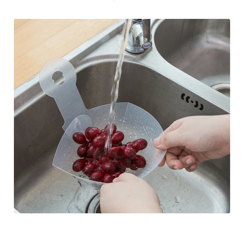 5pcs Folding Self-standing Suction Cup Filter Bag Anti-blocking Soup Juice Separated By Garbage Drain Sink Kitchen Garbage Bag