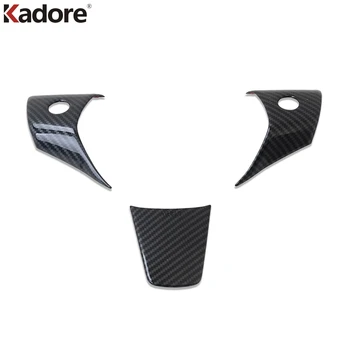

For Tesla Model 3 2018 2019 Carbon Fiber Car Interior Steering Wheel Cover Trim Decoration Frame Sticker Accessories