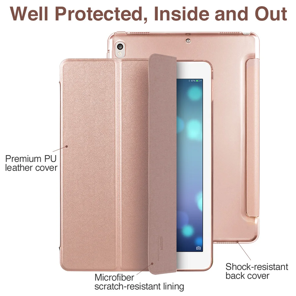 Умный чехол ESR для iPad Pro 12 9 дюйма 2017 YiPPee ультра тонкий из искусственной кожи