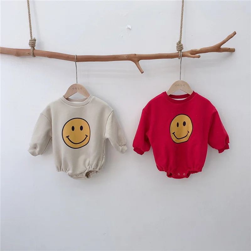 

MILANCEL 2020 Baby Clothing Toddler Girls Bodysuit Thicken Baby Jumpsuit Smile Newborn Clothes