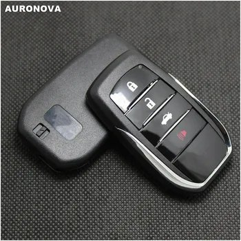 

AURONOVA Smart Key Shell for TOYOTA CAMRY CROWN FORTUNER HIGHLANDER PRADO RAV4 3+1 Buttons Remote Car Key Case With Uncut Blade