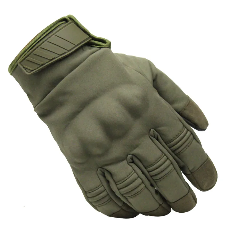 army green Мужские спортивные перчатки для альпинизма, противоскользящие перчатки для туризма, водонепроницаемые военные тактические перчатки для охоты, перчатки с сенсорным экраном - Цвет: army green