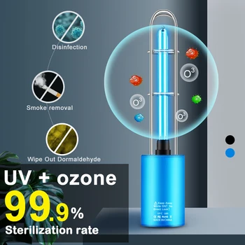

Portable car UV germicidal lamp black/blue Rechargeable UV Sterilizer Light Tube Bulb Bactericidal