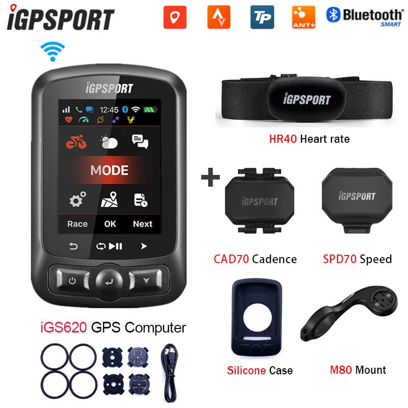 I GPS-порт IGS620 GPS велосипедный беспроводной компьютер Ant + Bluetooth Speedmeter уличные