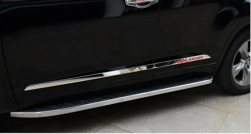 Нержавеющая сталь корпус боковой двери литья отделка 4 шт. для Toyota Highlander
