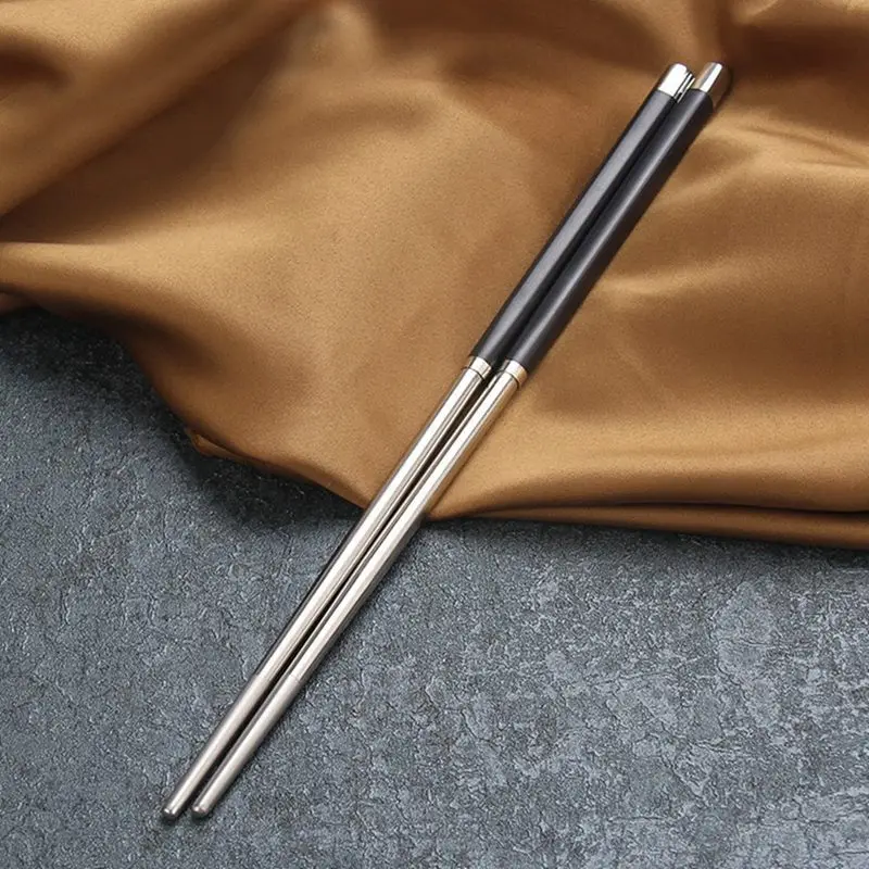 5 Pairs Chopsticks Set Kitchen 304 Stainless Steel Reusable Travel Chop sticks