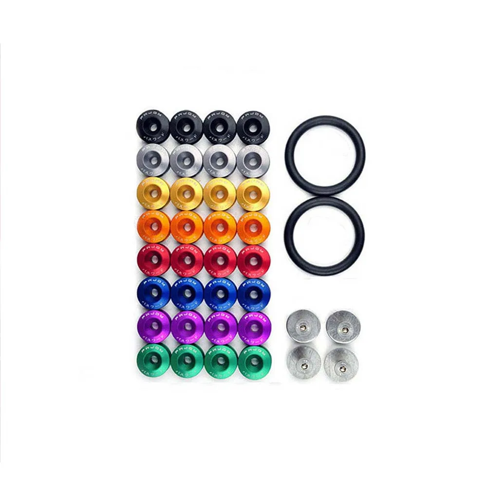 

Rear Bumper Front Hatch Lids Fixed Buckle Surrounding Reinforced Washers Quick Release Screw Gaskets Nut Kit for JDM Car