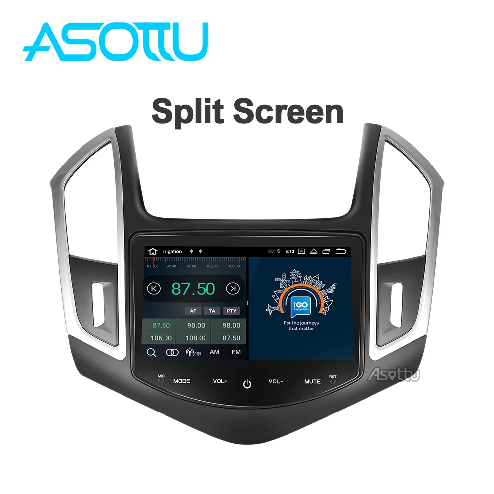 Asottu CH601 android 9,0 PX6 автомобильный dvd для Chevrolet Cruze 2013 с автомобильным Радио Видео плеером gps Навигация стерео