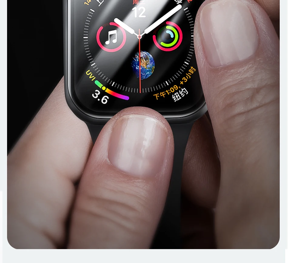 20D изогнутое полное покрытие закаленное стекло для Apple Watch 1 2 3 4 Защита экрана для Iwatch 38 40 42 44 мм Защитная стеклянная пленка