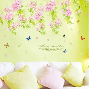 

Environmental Protection Combination Wall Sticker Living Room Wall Sticker Xy1108 Wisteria Pvc Wall Sticker