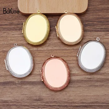 

BoYuTe (5 Pieces/Lot) Oval 30*40MM Cabochon Base Blank Locket Diy Handmade Photo Locket Pendant Jewelry Acceosrries