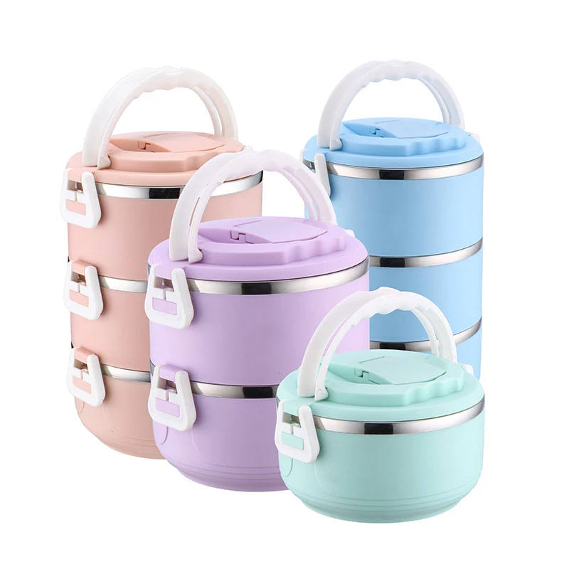 Creative Thermal Insulation Lunch Box Stainless Steel Sealed Bento Box Practical Food Containers Kitchen Dinnerware Supplies