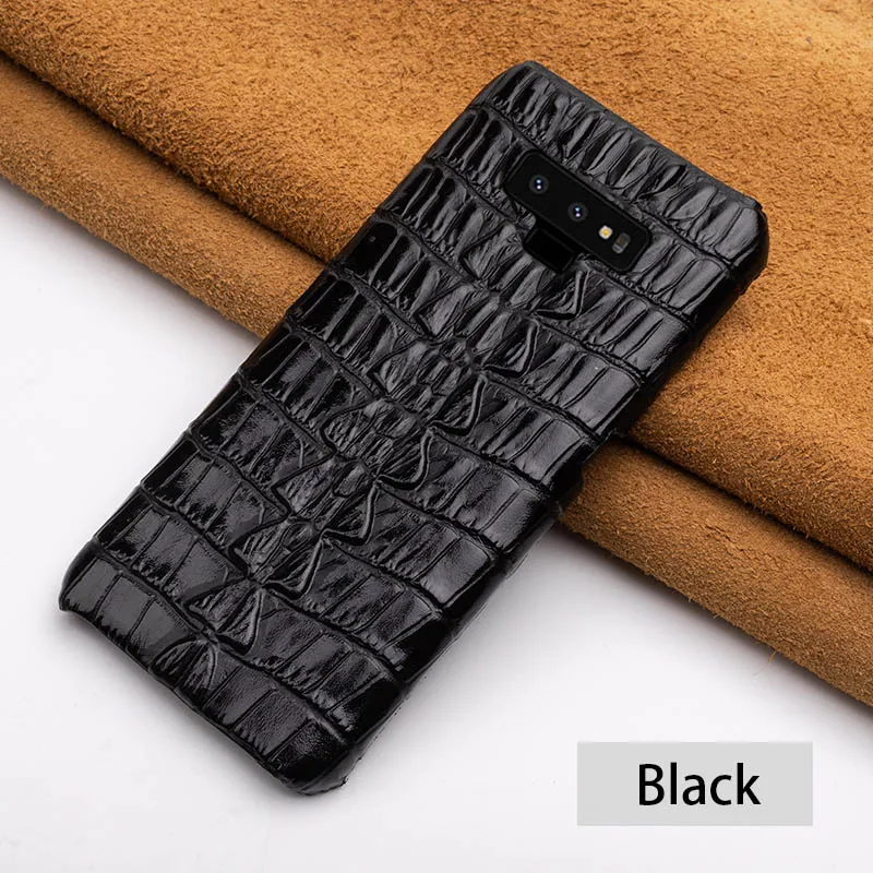 Чехол для телефона для samsung Galaxy A50 A70 S7 S8 S9 S10 Plus, Note 8, 9, 10, крокодил хвост текстура чехол для A30 A40 A5 A7 A8 - Цвет: Black Tail