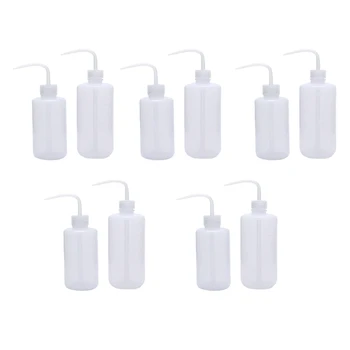 

10 Pieces of Plants and Flowers Succulent Watering Bottle Plastic Curved Mouth Watering Can Squeeze Bottle 250Ml + 500Ml