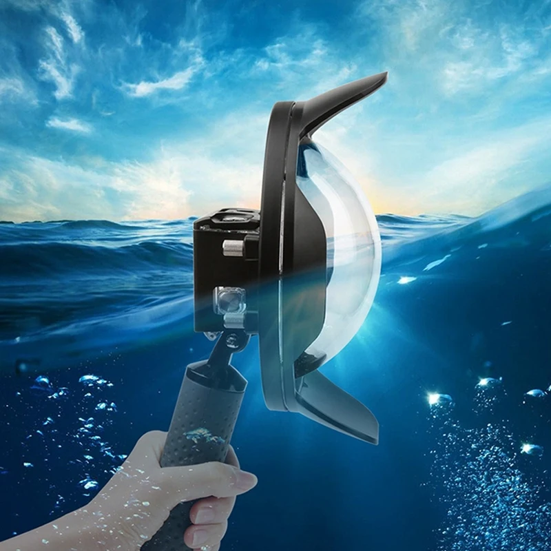 Ручной Водонепроницаемый подводный купол порт чехол для GoPro Hero 7 6 5 с поплавковой ручкой солнцезащитный козырек объектив купол для GoPro 6 5 7 аксессуар