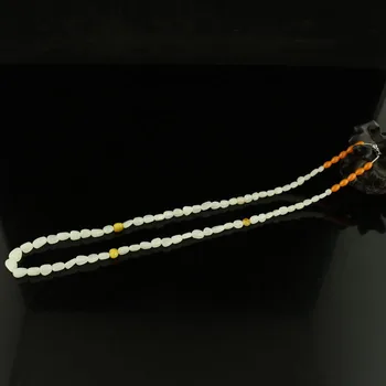 

Price of natural xinjiang hetian jade necklace to send certificate of original rock of seed makings