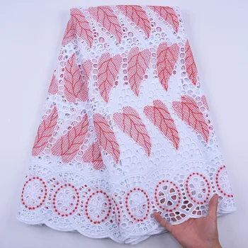 

New Arrivals Swiss Voile Lace In Switzerland with Stone 2020 High Quality African 100% Cotton Lace Fabric French Lace For Party