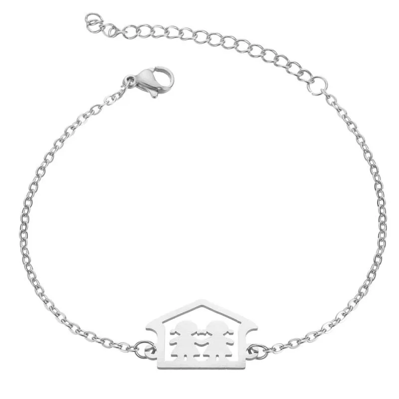 Style 4 Модный браслет из нержавеющей стали ювелирные изделия карта мира мальчик девочка волна Сердечко из розового золота браслет манжета орнамент подарок - Окраска металла: Style 4