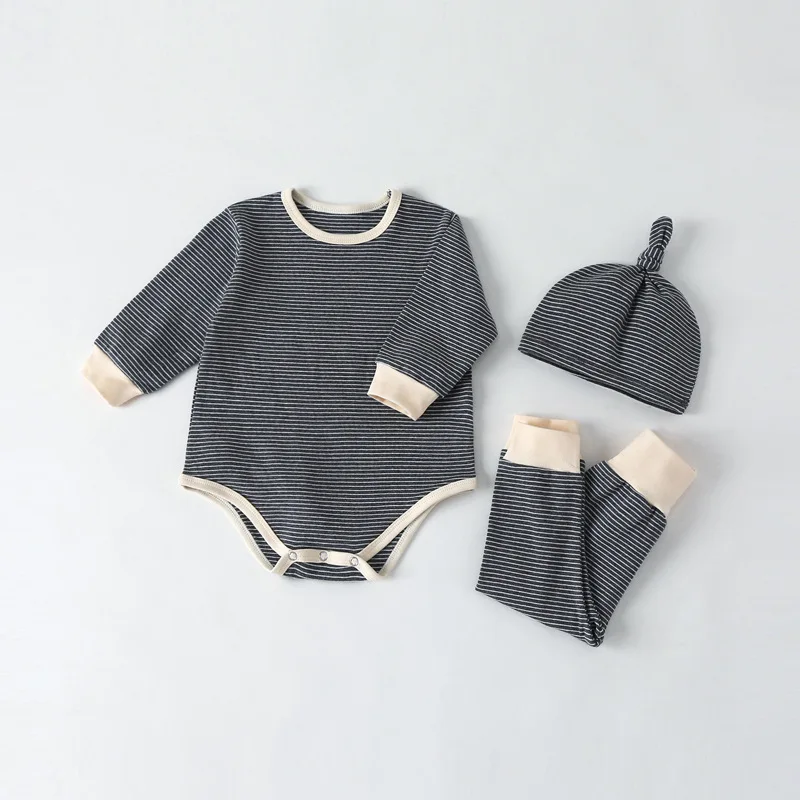 Newborn Sailor Romper Girls Boy Costume Anchor 3Pcs Newborn Baby Boy Girl Clothes Set Long Sleeve Baby Bodysuit+Pant +hat Infant baby clothes cotton thermal underwear Bodysuit Baby Bodysuits expensive